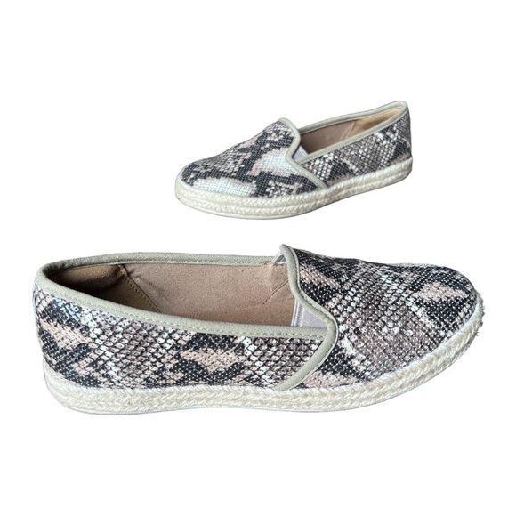 Clarks Collection Soft Cushion Azella Theoni Snakeskin Print Espadrilles, Sz 8.5 - Picture 2 of 9